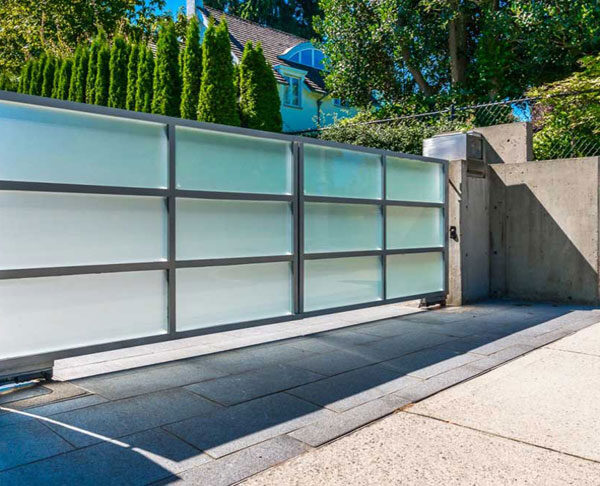Gate in the front yard of the home, keeping the home safe, gate for security, home automation system