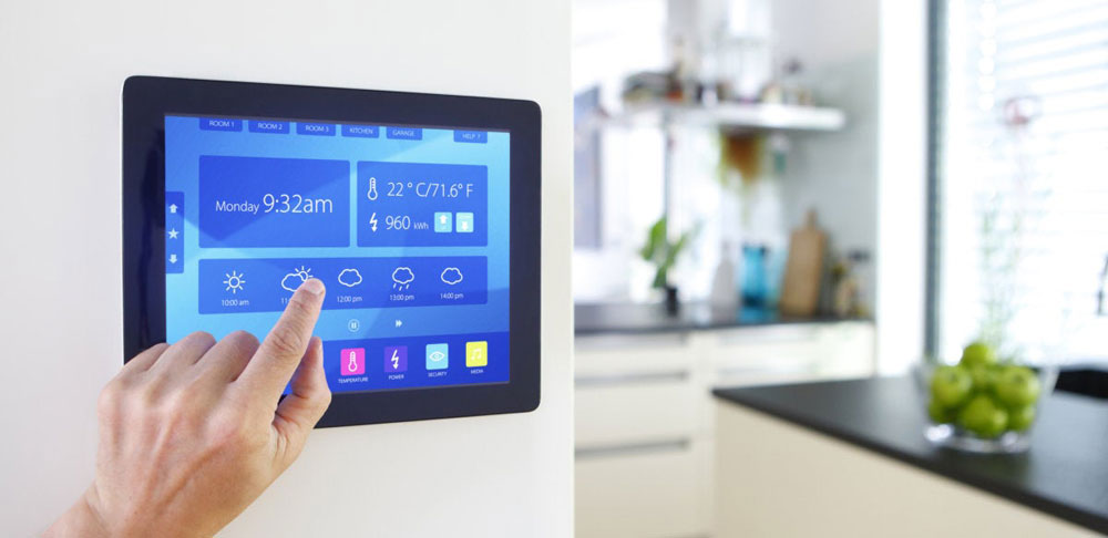 automation home systems, smart device located on the wall, alertkart, smart home systems.